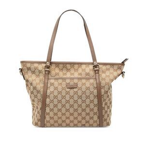 Gucci GG Canvas 388929 Beige Brown Canvas Leather Women's Gucci